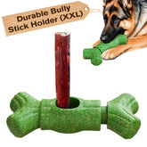 KADTC All in ONE Size: XXL 2 in 1 Dog Bully Stick Holder and Durable Indestructible Tough Chew Toy for Large/Extra-Large Dogs Aggressive Chewers